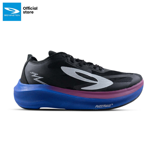 910 Nineten Haze Fuzz Lite Sepatu Lari - Hitam/Ungu/Biru